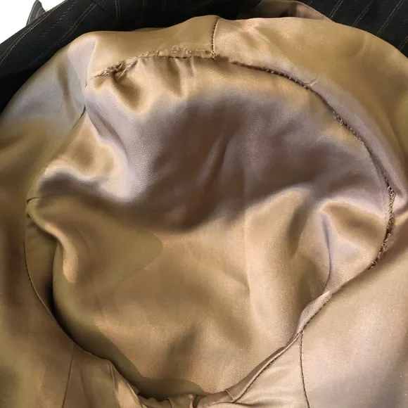 Rebecca Taylor gray pinstripe blazer wool blend size 10 - Picture 7 of 8